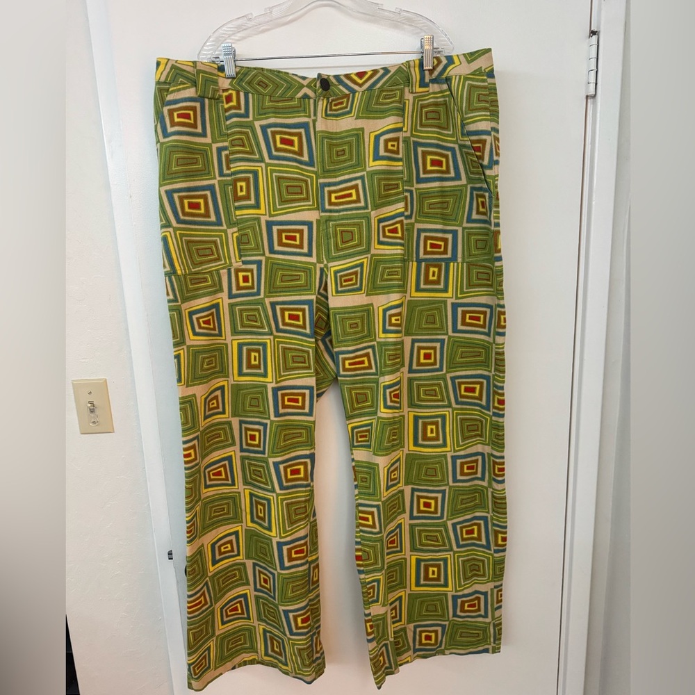 Lucy & Yak Multicolor Geometric Chinos